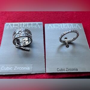 Nordstrom Silver Cubic Zirconia Ring Duo